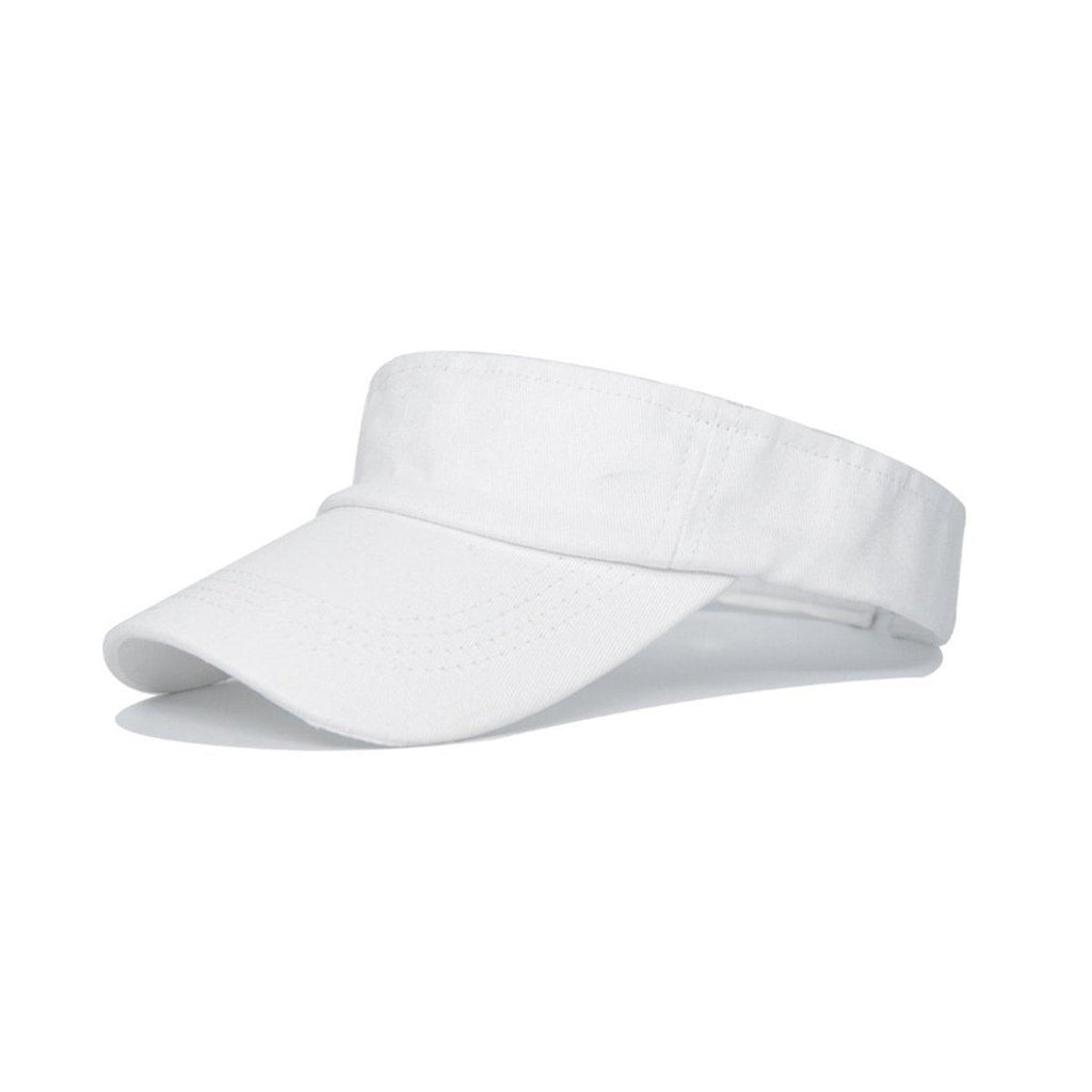 Unisex Summer Denim Sun Visor Cap Breathable Washed Running Hat UV Protection - Orange