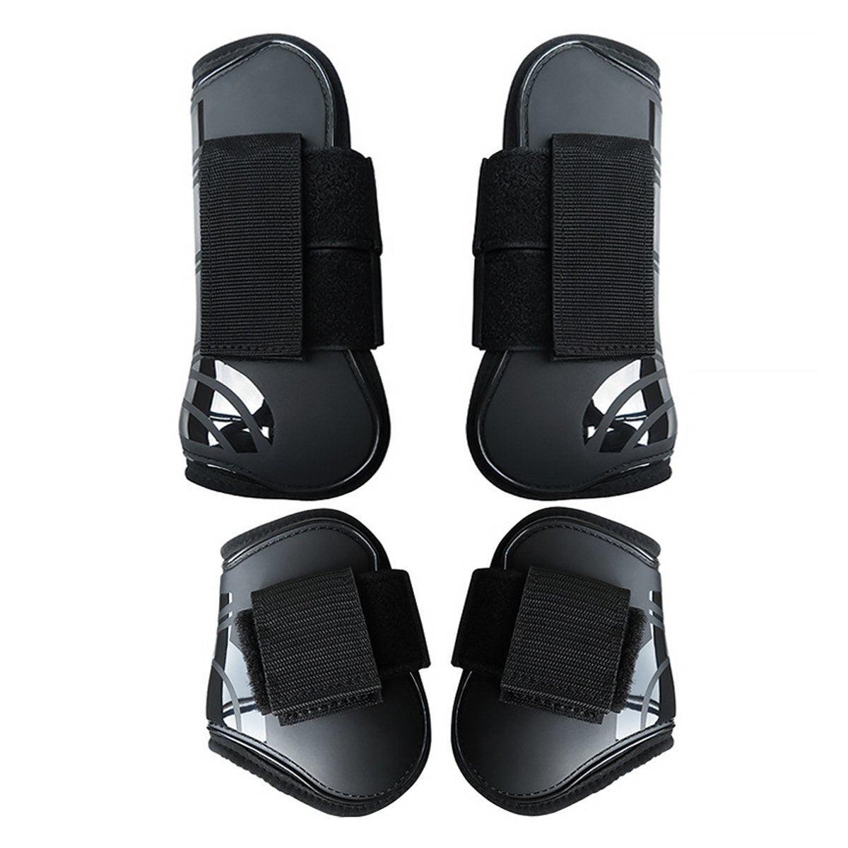 4pcs Show Jumping Horse Leg Warmers Gaiters for Joint Protection Equine Gear - Navy