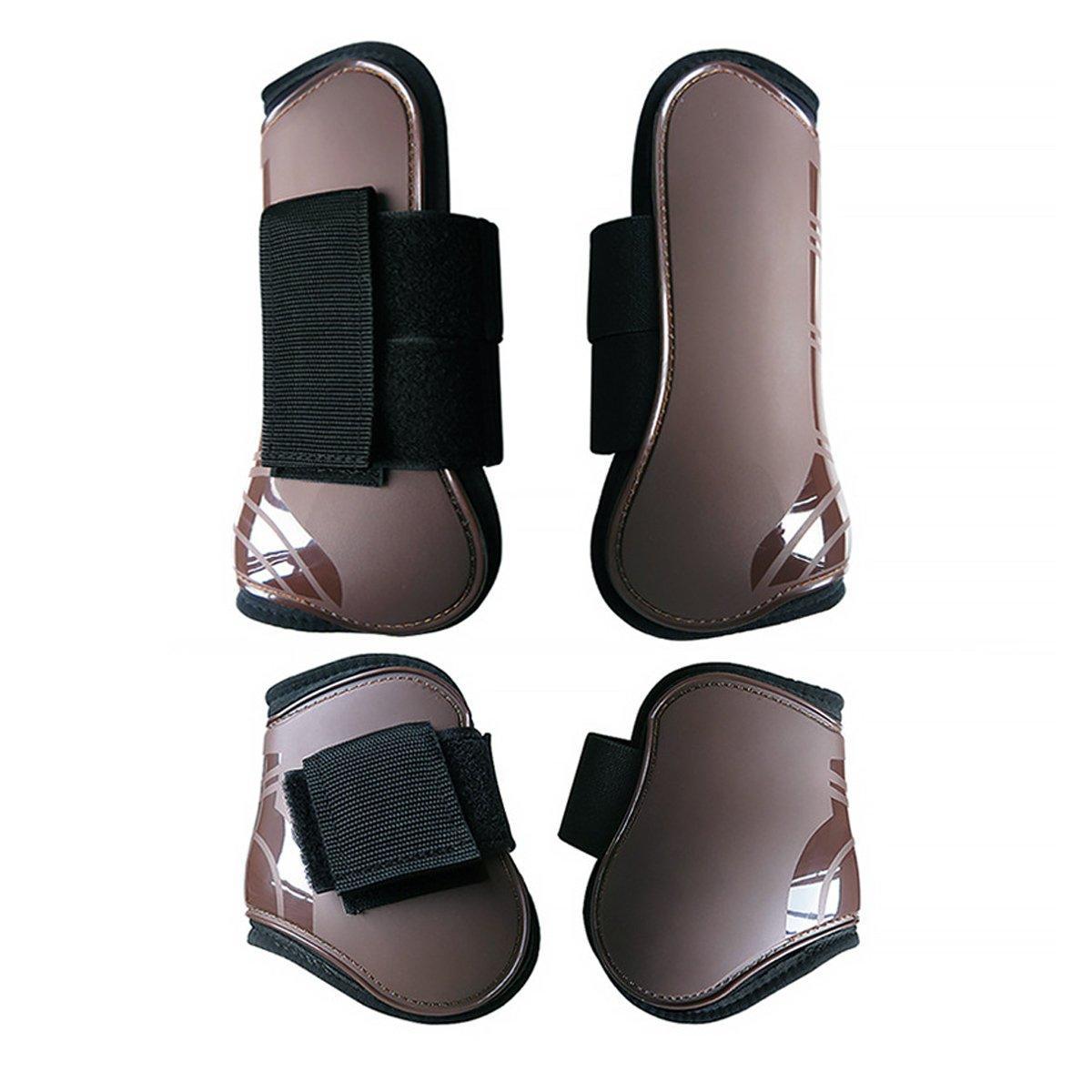 4pcs Show Jumping Horse Leg Warmers Gaiters for Joint Protection Equine Gear - Navy