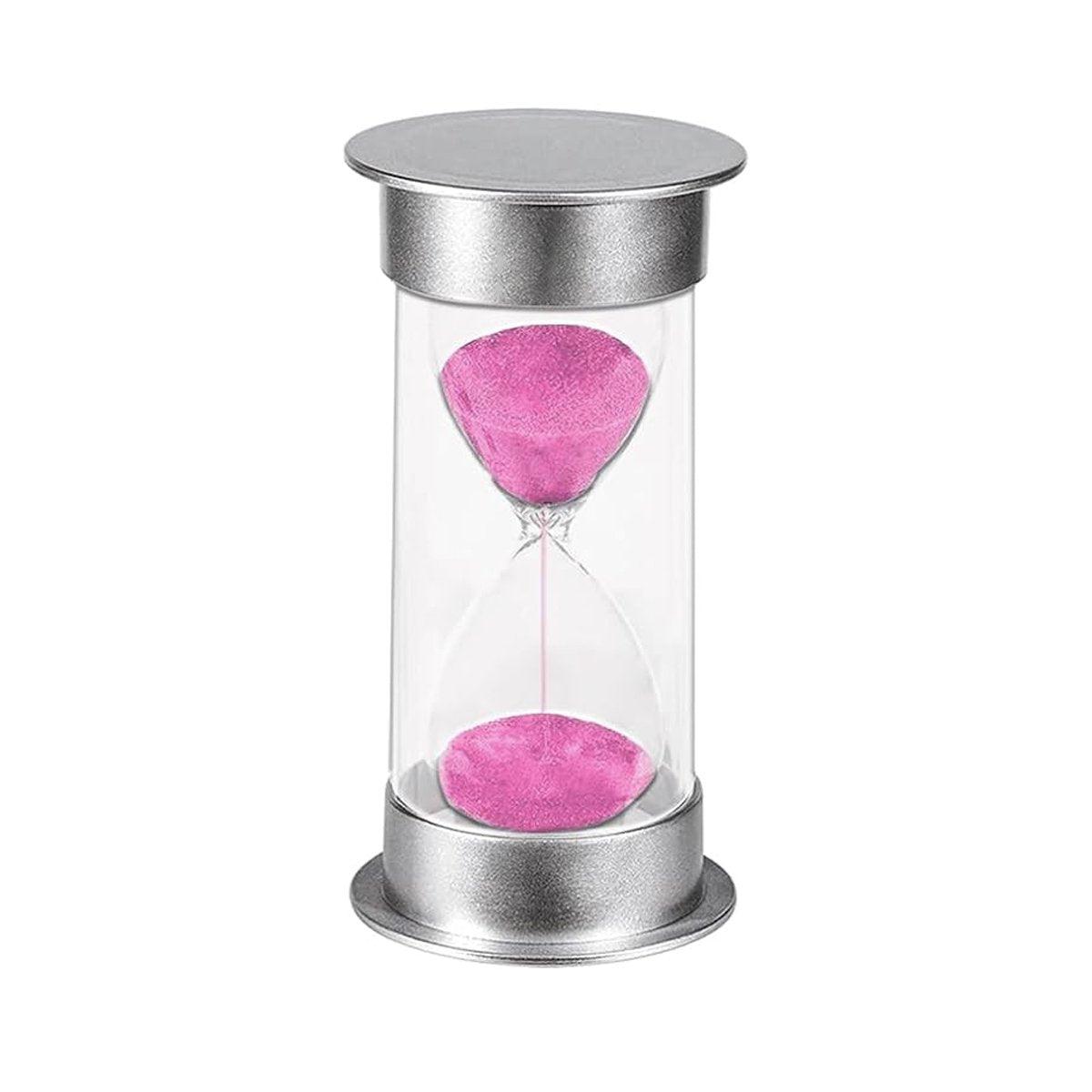 10/15/30 Minute Hourglass Timer Sand Timer for Home Office and Classroom Use - Pink-10min