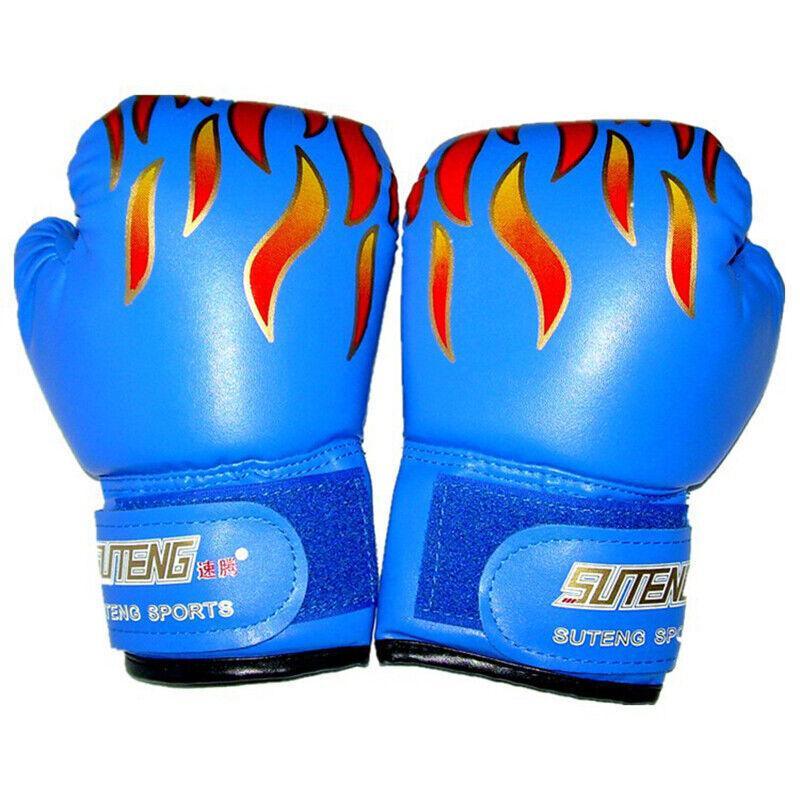 Boxing Sparring Training Gloves MMA Kickboxing Punching Gloves for Practice Sessions - Black[Flame Pattern]