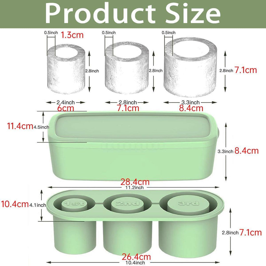 Silicone Ice Cube Tray for 20oz 30oz 40oz Tumbler Easy Release Reusable Mold - Coffee