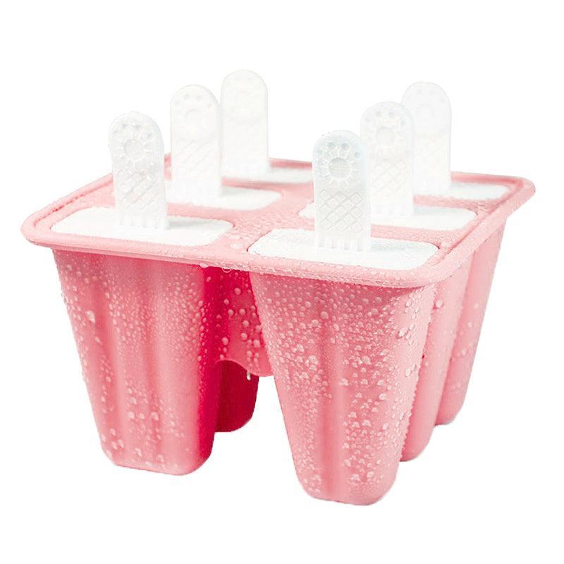 Silicone Ice Cream Mould Block Frozen Molds Icy Pole Jelly Popsicle - Blue-6Grid