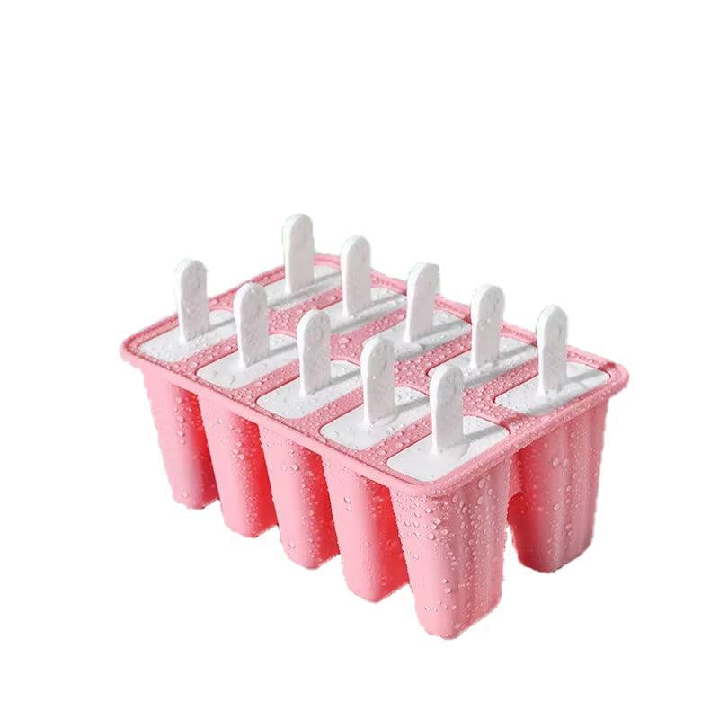 Silicone Ice Cream Mould Block Frozen Molds Icy Pole Jelly Popsicle - Blue-6Grid