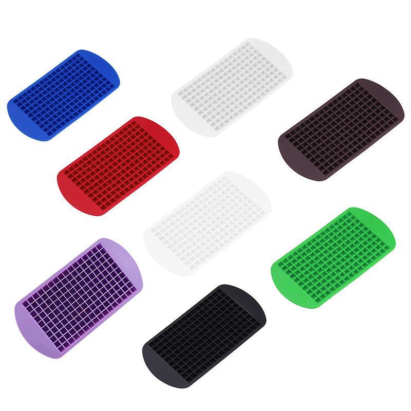 160 Grids Silicone Ice Cube Tray Ice Maker Mold Mini Frozen Cubes for Drink DIY - Black