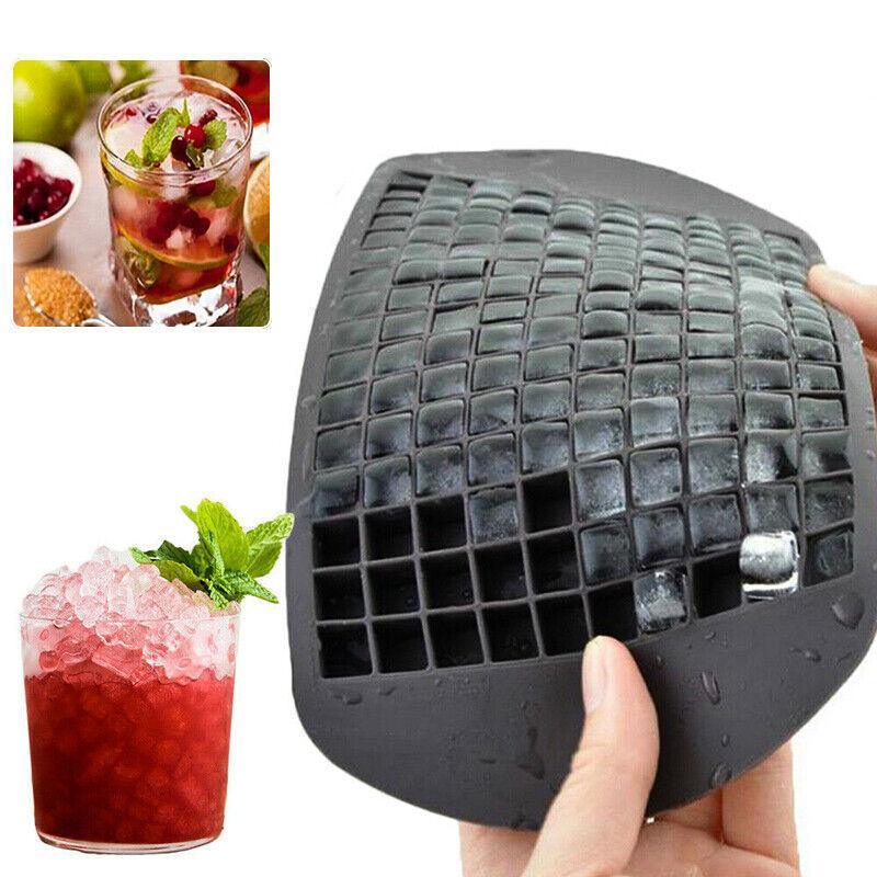160 Grids Silicone Ice Cube Tray Ice Maker Mold Mini Frozen Cubes for Drink DIY - Black
