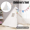 Large Cotton Canvas Teepee Tent Pretend Play House for Boy and Girls Wigwam Gift