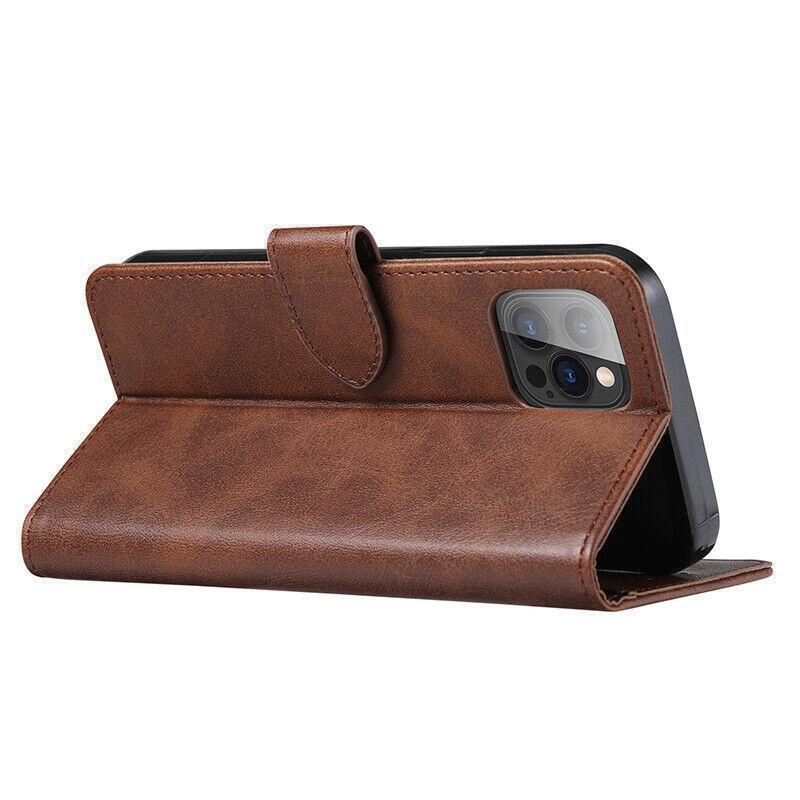 Brown Wallet Leather Flip Case Cover For iPhone 7 8 6 6S Plus X 11 12 13 Pro XS Max XR - iPhone 14