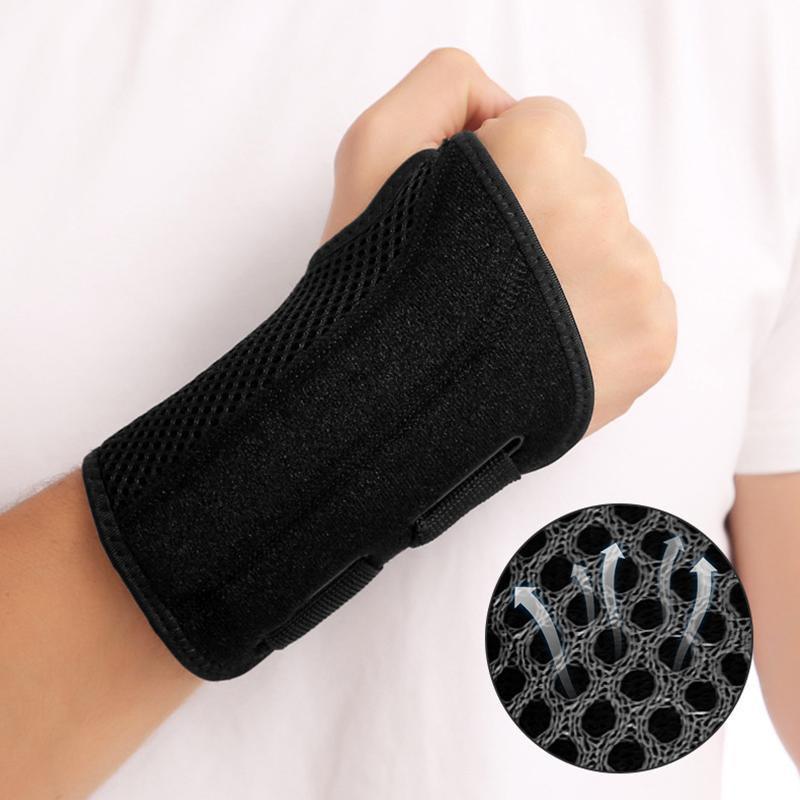 Carpal Tunnel Wrist Brace Night Sleep Wrist Support Wrist Splint Pain Left Hand - Black