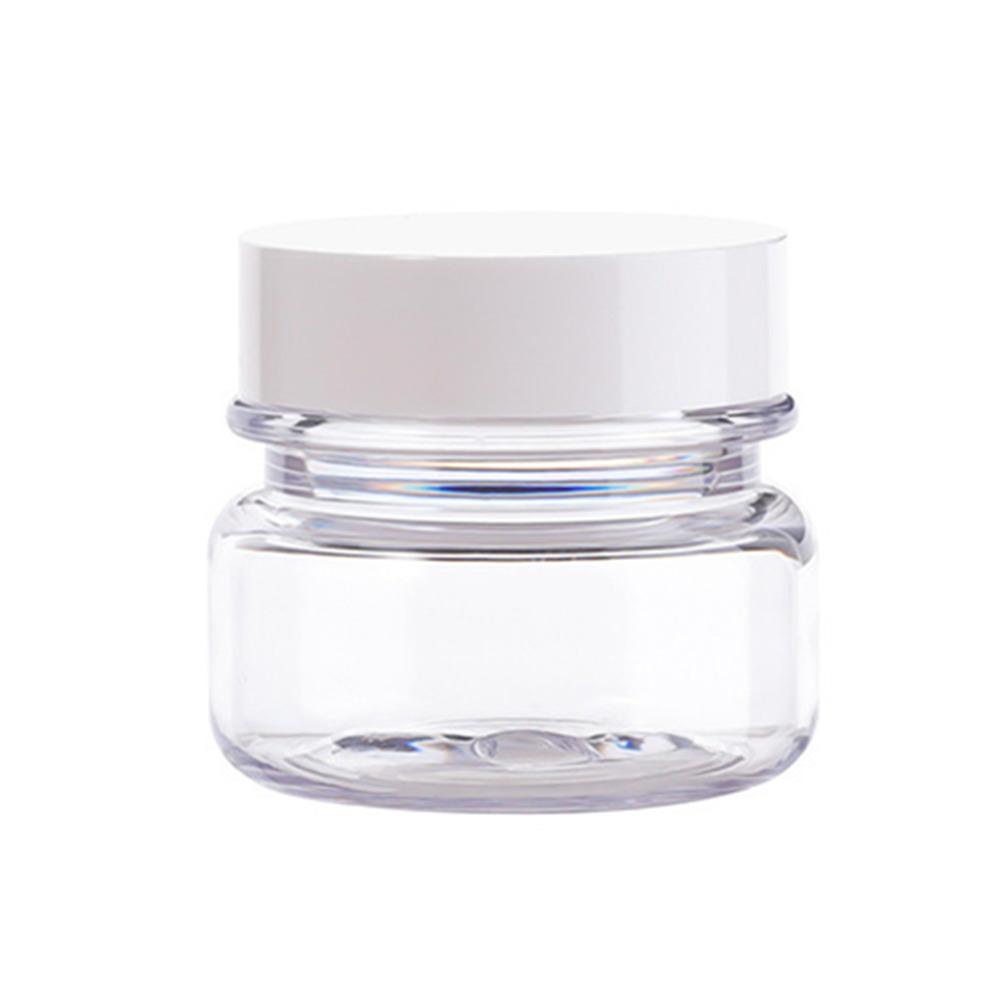 10pcs PET Plastic Cosmetic Bottles Refillable Travel Face Cream Containers - 60ml-Brown+White-Single