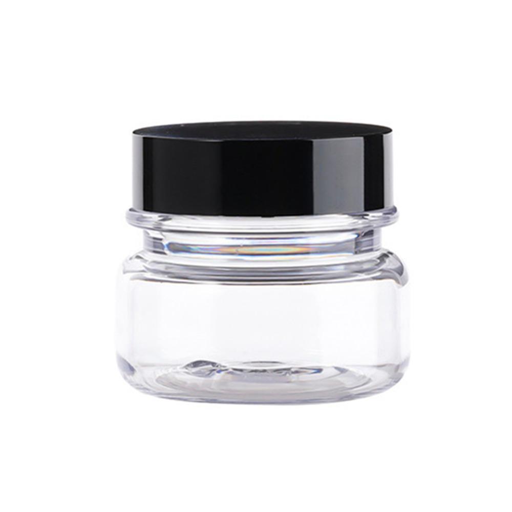 10pcs PET Plastic Cosmetic Bottles Refillable Travel Face Cream Containers - 60ml-Brown+White-Single