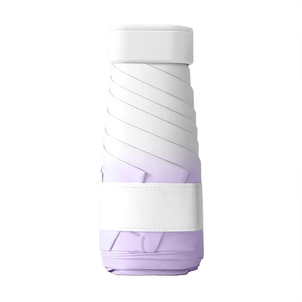 Mini Pocket Umbrella Anti-UV Sun/Rain Windproof 6 Folding Ultra Light Umbrella - Purple