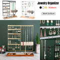 Jewelry Display Rack Earrings Organizer Stand for Jewelry Hangers Storage Holder - Black