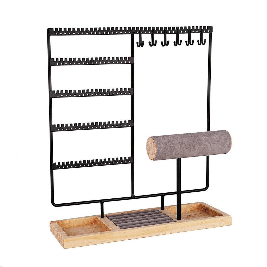 Jewelry Display Rack Earrings Organizer Stand for Jewelry Hangers Storage Holder - Black