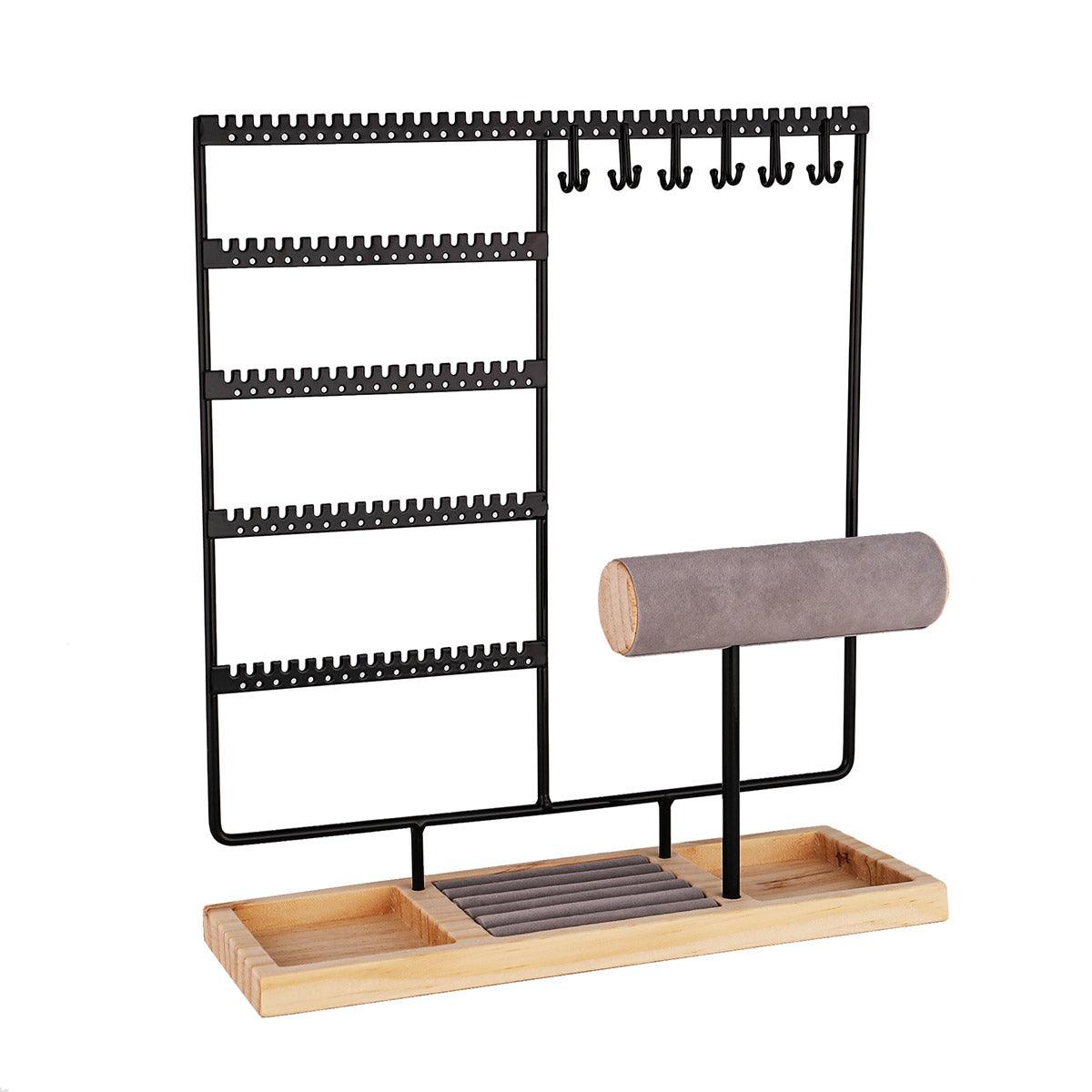 Jewelry Display Rack Earrings Organizer Stand for Jewelry Hangers Storage Holder - Black