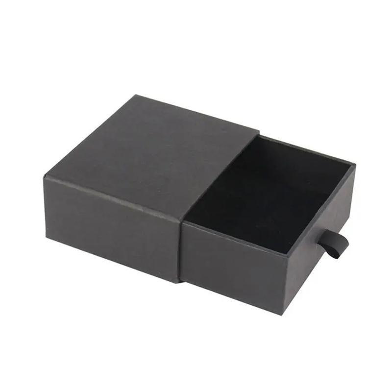 Jewellery Gift Box Necklace Ring Bracelet Bangle Earring Cardboard Box 5*5*3.5cm - Black