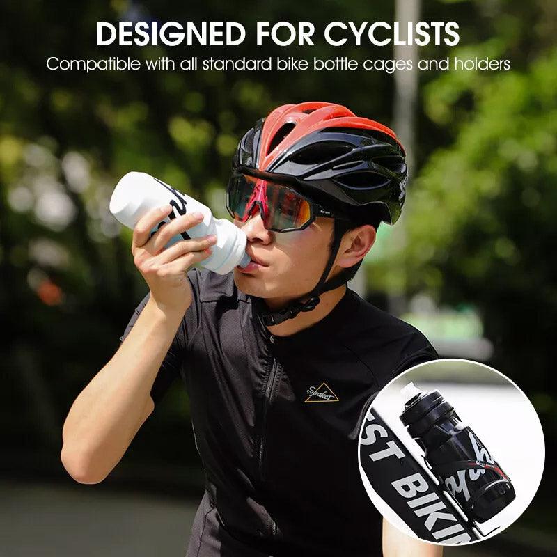 610ML Cycling Water Bottle Outdoor Sports Portable Squeeze Bottle Leakproof - Black