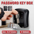 Combination Key Box with Combination Lock for Home Office Security Storage - Black