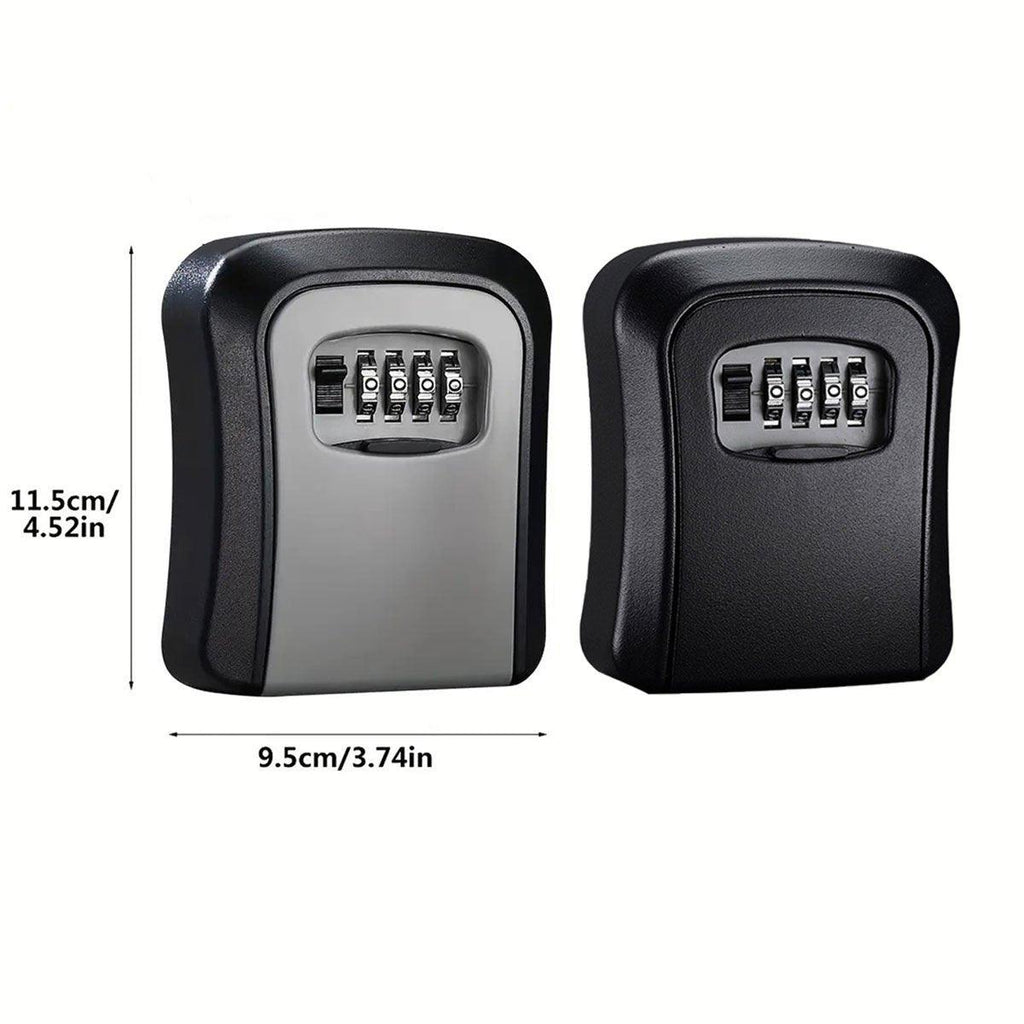 Combination Key Box with Combination Lock for Home Office Security Storage - Black