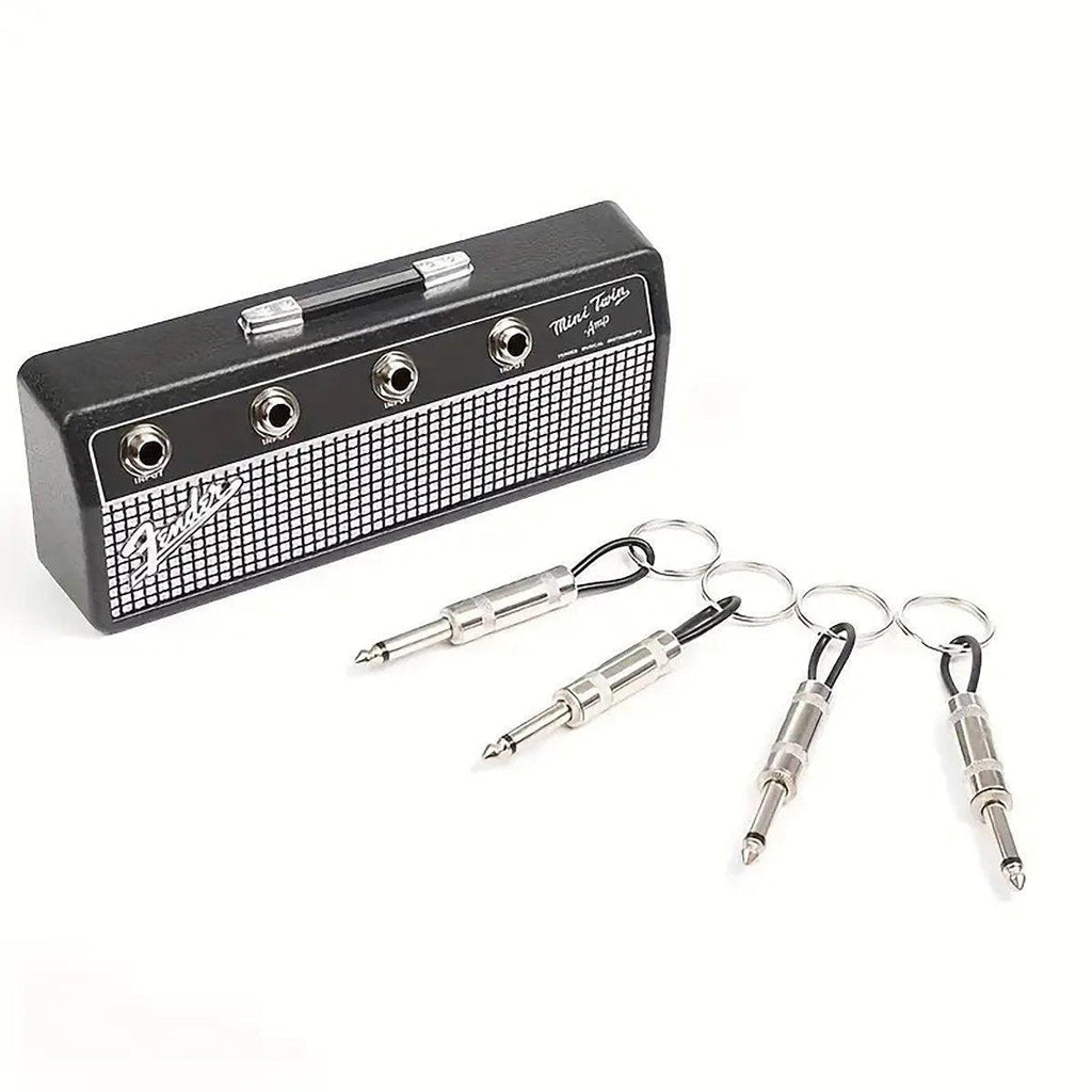 Guitar Shaped Wall Mounted Key Holder Decorative Storage Rack Home Organiser