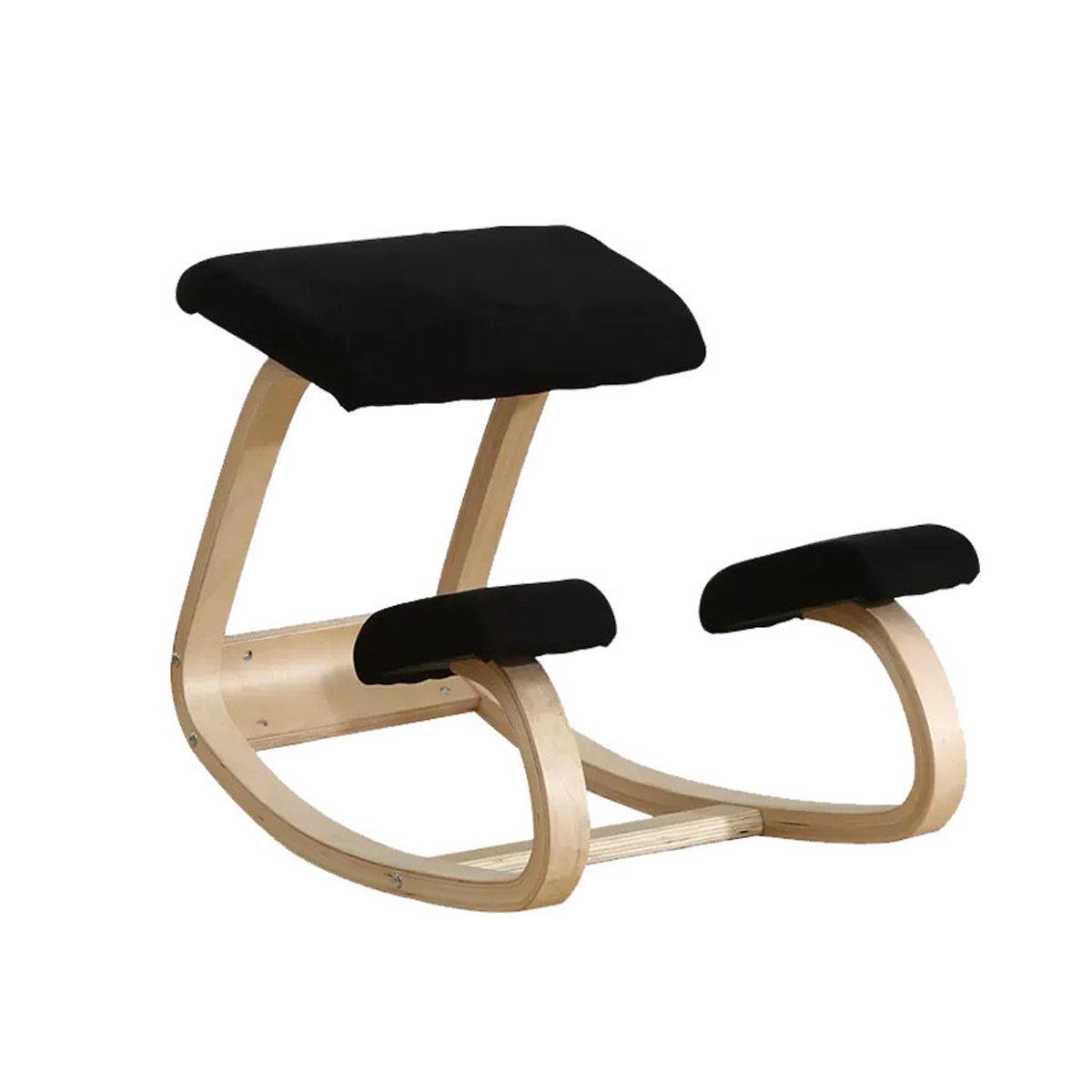 Ergonomic Kneeling Chair Rocking Office Desk Stool Upright Posture Support Seat - Beige