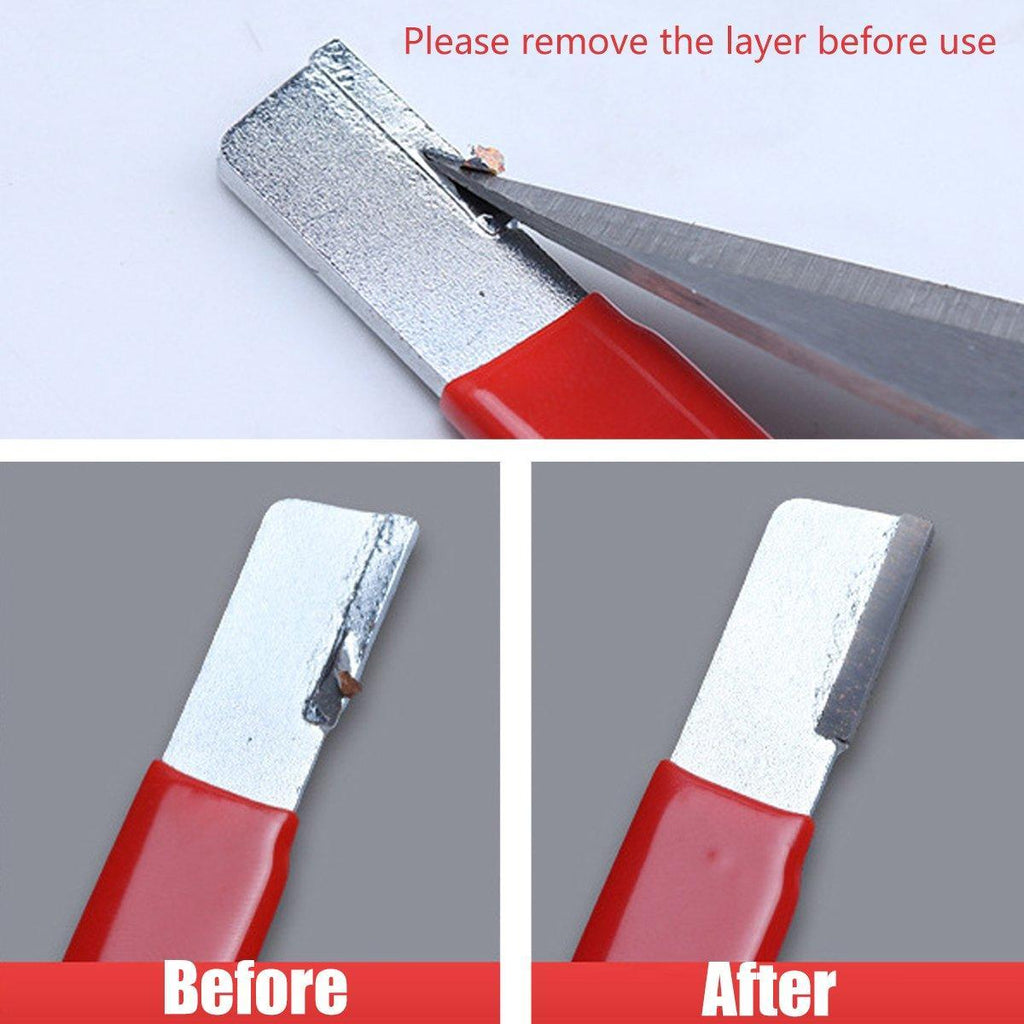 5pcs Handheld Garden Tool Knife Sharpener Quick Pocket Blade Carbide Sharpener - Red