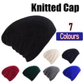 Winter Thermal Warm Women Men Hat Slouch Baggy Hat Beanie Ski Knitted Cap - Beige