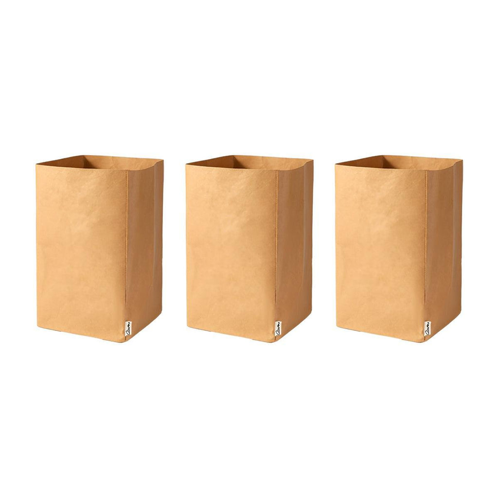 3pcs Washable Kraft Paper Storage Bag for Kitchen Desktop Refrigerator Organizer - M-Square