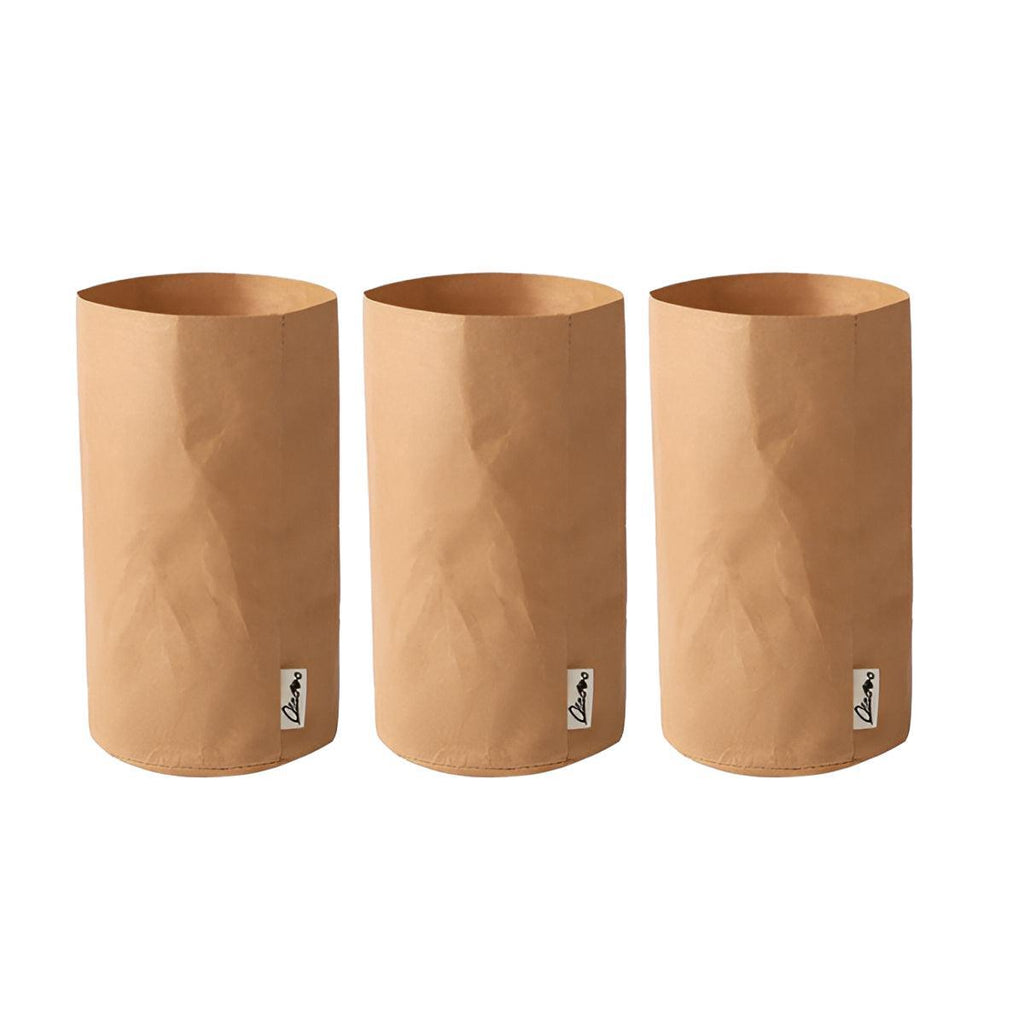 3pcs Washable Kraft Paper Storage Bag for Kitchen Desktop Refrigerator Organizer - S-Square