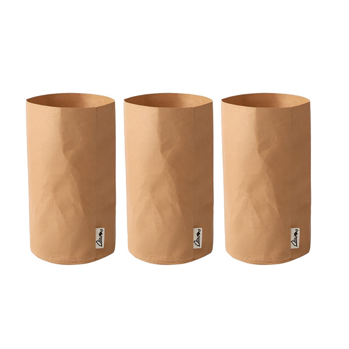 3pcs Washable Kraft Paper Storage Bag for Kitchen Desktop Refrigerator Organizer - S-Square