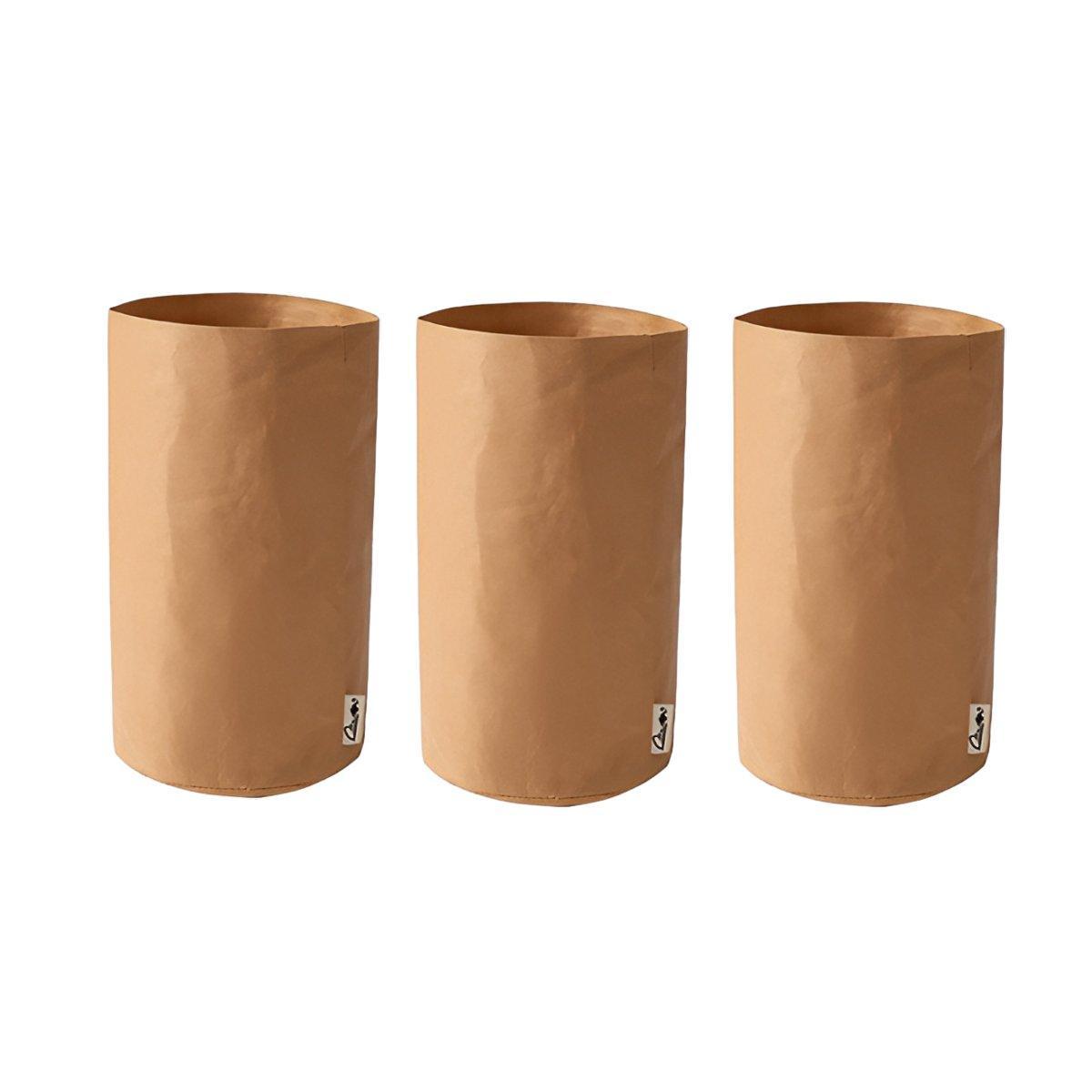 3pcs Washable Kraft Paper Storage Bag for Kitchen Desktop Refrigerator Organizer - S-Square