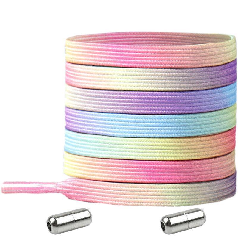 No Tie Locked Elastic Shoelace Shoe Lace Lazy Laces Sneakers Sports - NO.12 Glitter Dark