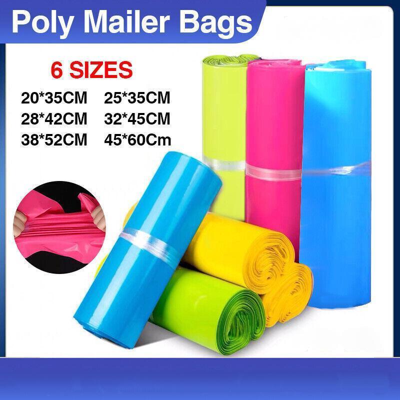 Poly Mailer Bags Mailing Satchel Plastic Courier Self Sealing Packing Blue - 45*60CM