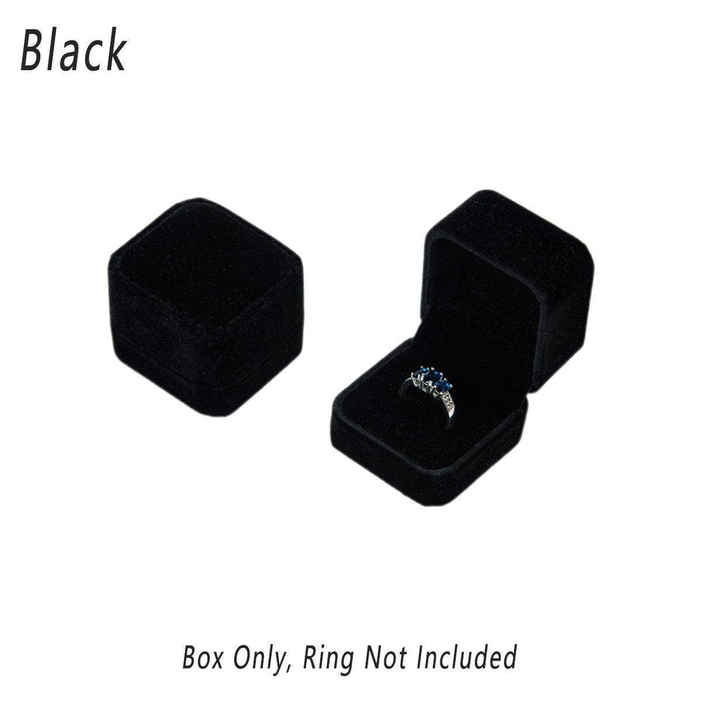 10X Flannel Ring Jewelry Earring Ring Jewelry Boxes Exquisite Gift Organizer - Apricot