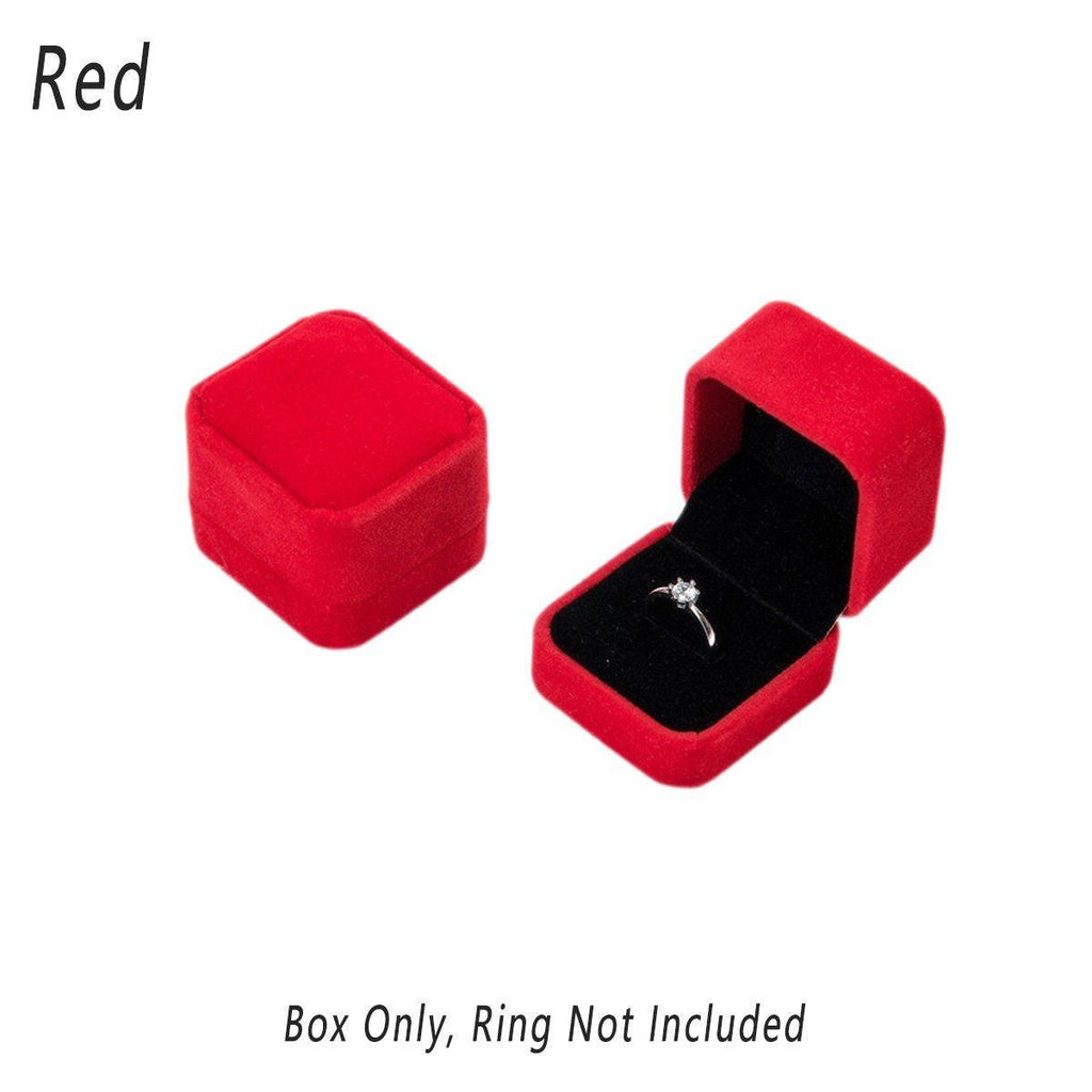 10X Flannel Ring Jewelry Earring Ring Jewelry Boxes Exquisite Gift Organizer - Pink Grey