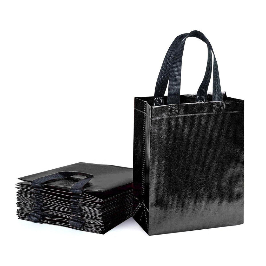 24pcs Laser Non Woven Gift Bags Tote Bags for Party Favor Wedding and Birthday - Rose Red