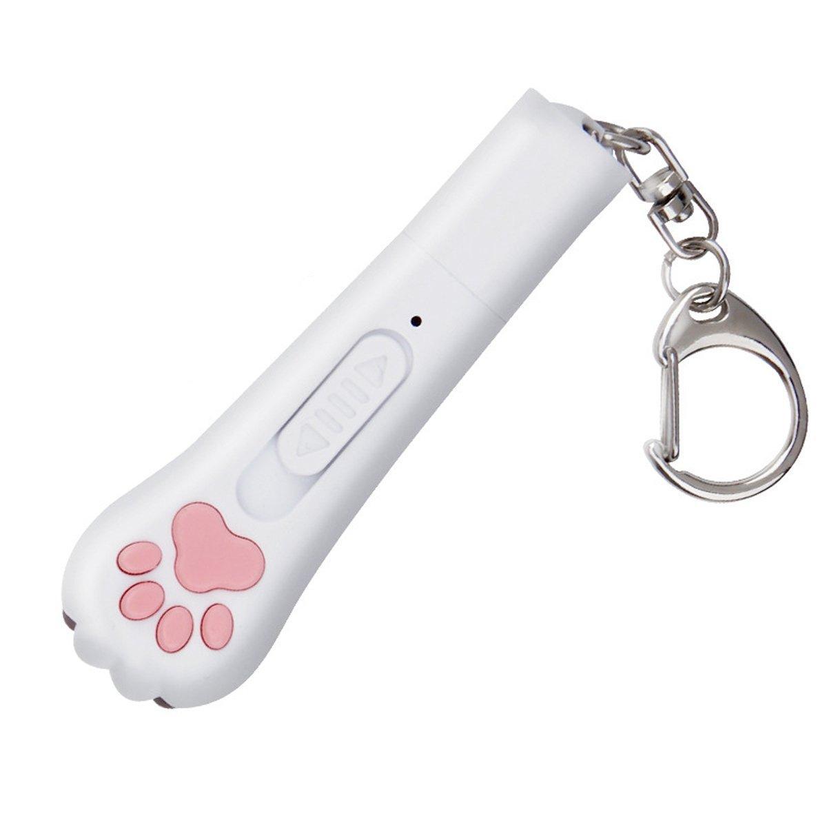 Mini Handheld Cat Claw Teasing Toy Interactive Pet Play Wand for Kitten Exercise - Pink