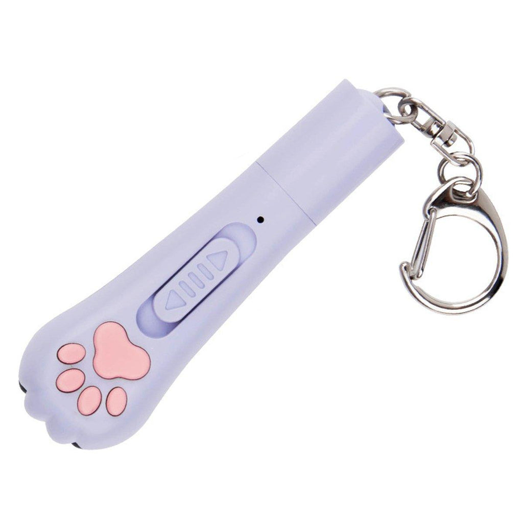 Mini Handheld Cat Claw Teasing Toy Interactive Pet Play Wand for Kitten Exercise - Purple