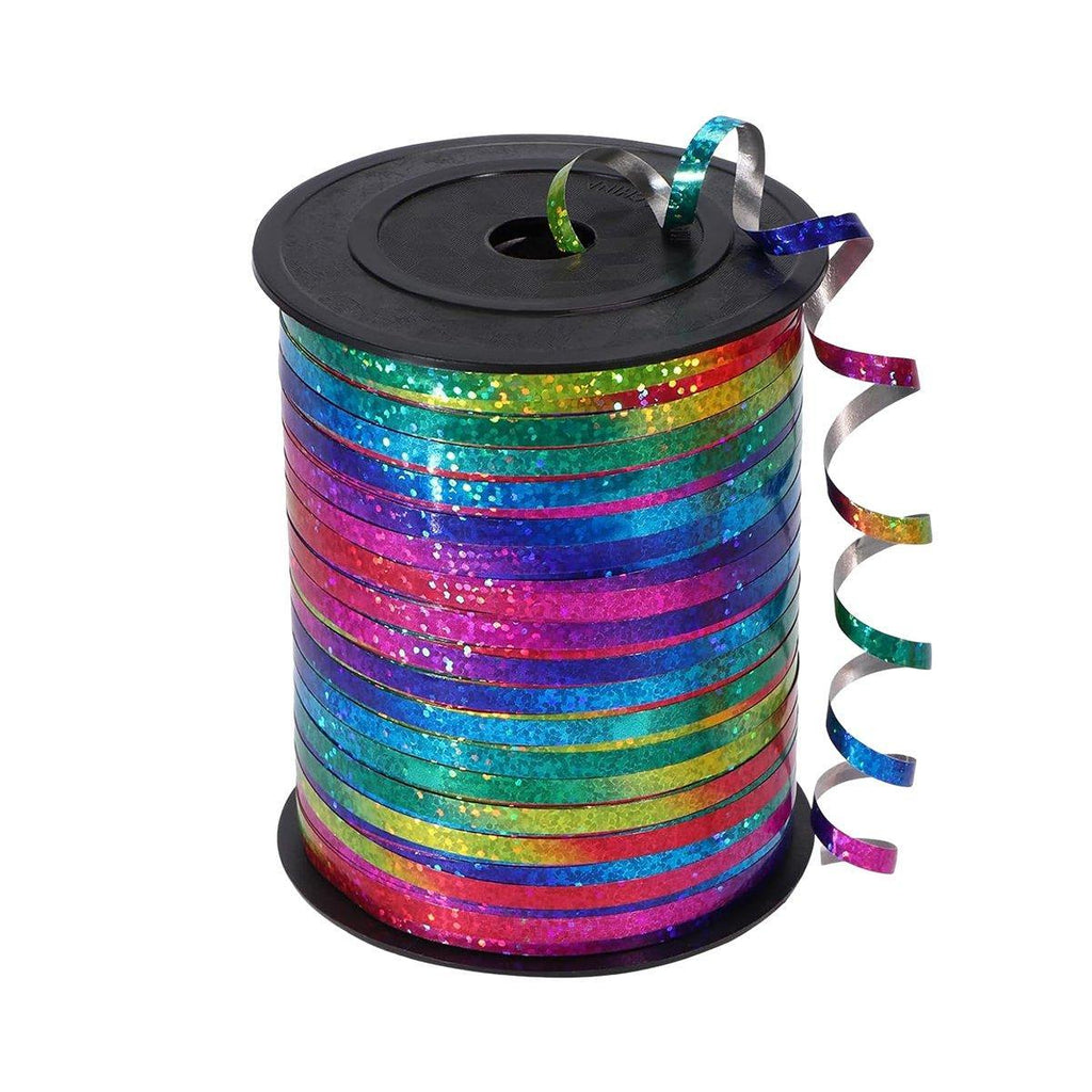 400m Glitter Laser Ribbon for Balloons Birthday Party Banners Pull String Tie
