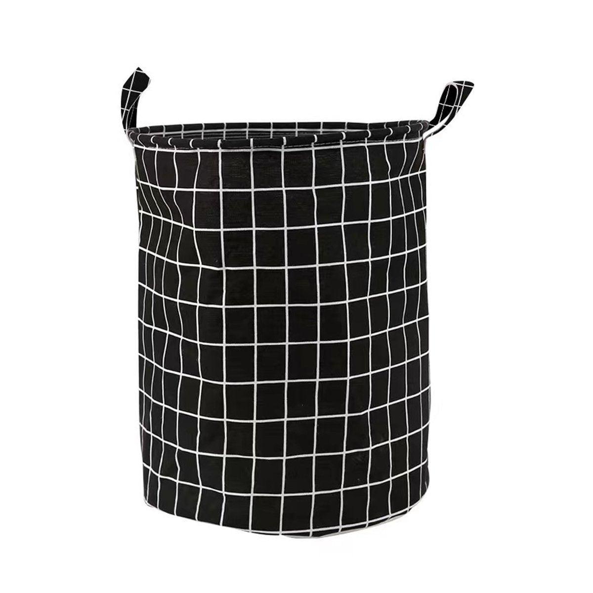 Foldable Laundry Basket Dirty Clothes Hamper Toy Storage Organizer Storage Bin - English Letters