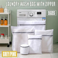 5pcs Zipper Mesh Laundry Bags Set Clothes Washing Organiser for Delicates - Grey