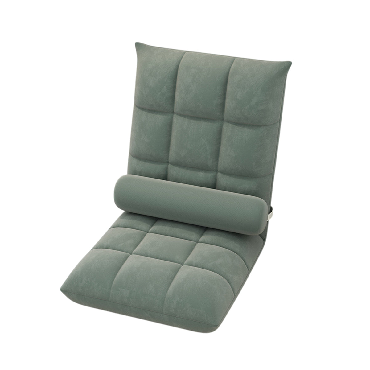 Artiss Floor Lounge Sofa Bed Chair with Lumbar Pillow Folding Adjustable Cushion - Cyan