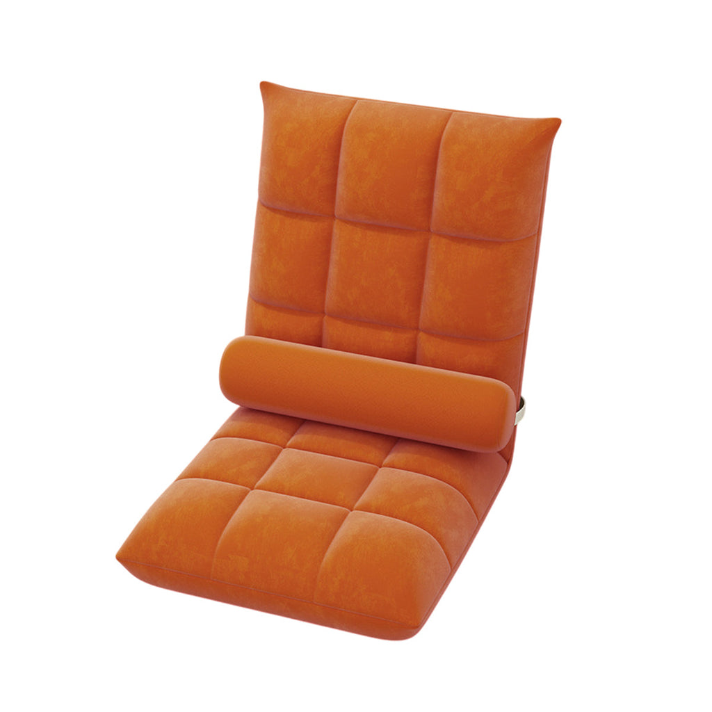 Artiss Floor Lounge Sofa Bed Chair with Lumbar Pillow Folding Adjustable Cushion - Cyan