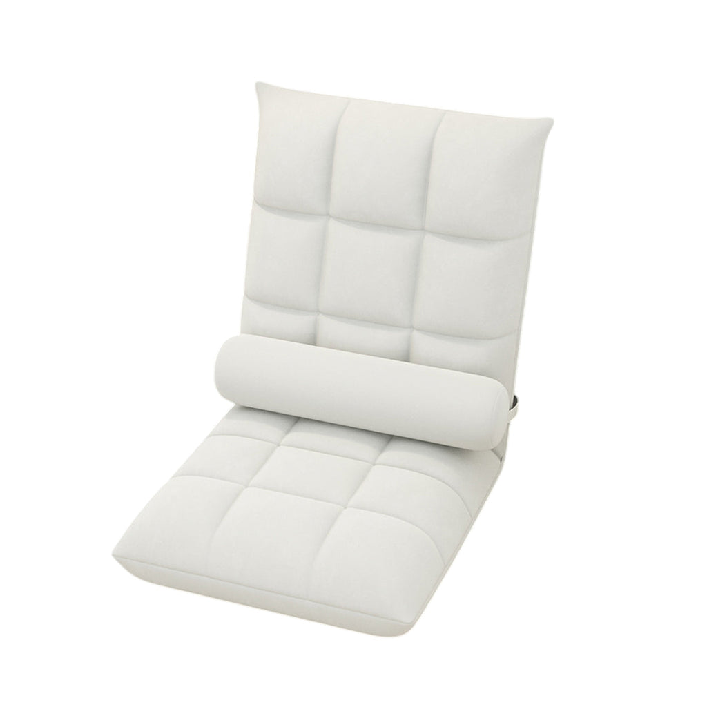 Artiss Floor Lounge Sofa Bed Chair with Lumbar Pillow Folding Adjustable Cushion - Cyan