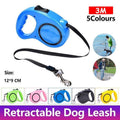 3M Retractable Dog Lead Leash Long Stong Extendable Lockable Rope Heavy Duty - Yellow