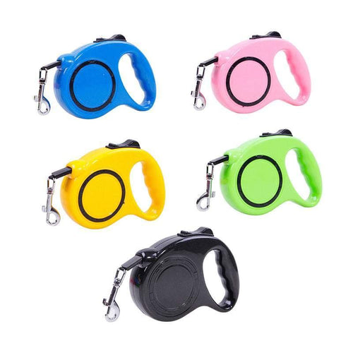3M Retractable Dog Lead Leash Long Stong Extendable Lockable Rope Heavy Duty - Yellow