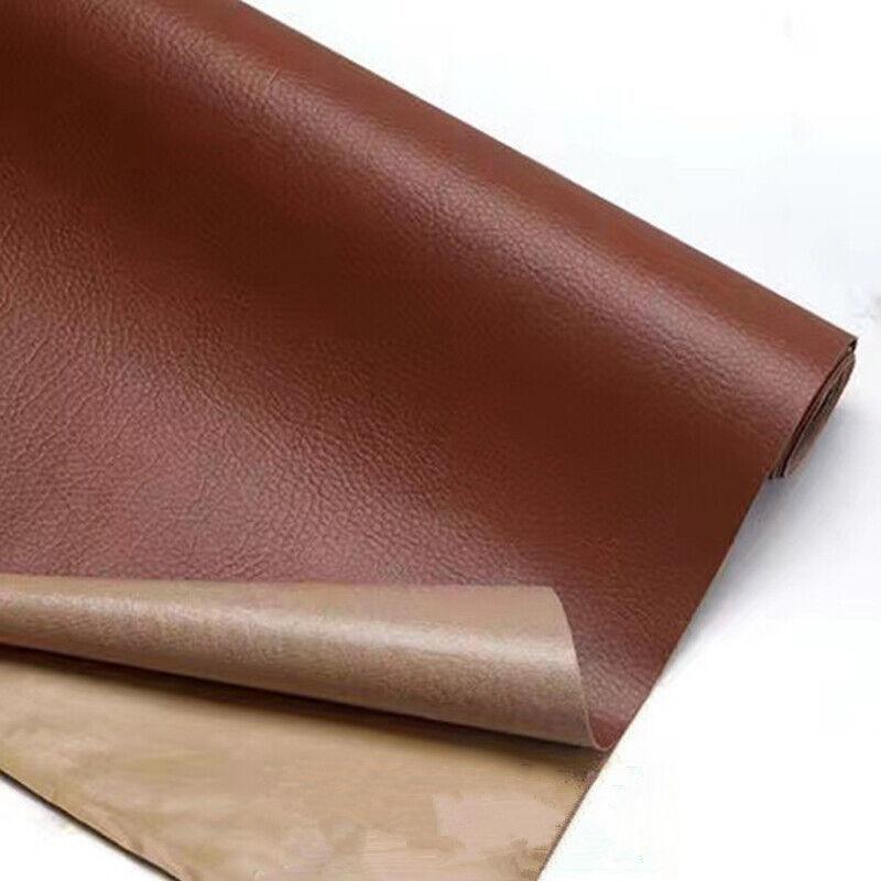 2X Self Adhesive Leather Repair Patches Kit for Sofa Couch Auto Interior Use - Brown