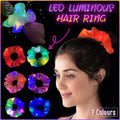 Led Shinny Hair Ties Elastic Scrunchies Women Teen Party Accessories - Blue