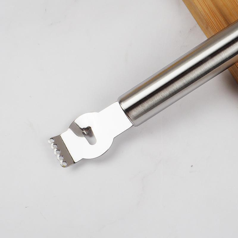 Lemon Zester Grater Knife Tool Stainless Steel with Channel Garnish Citrus Lime - Rose Gold
