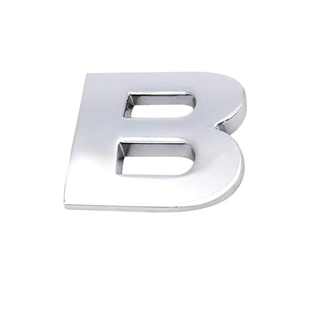 A-Z Alphabet Letters Car Sticker Self Adhesive Auto Badge Emblem 3D Chrome Good - J